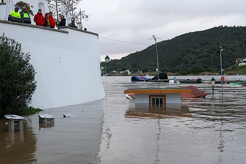 Várias áreas continuam inundadas em Alcoutim. Águas do rio Guadiana atingiram seis metros de altura
