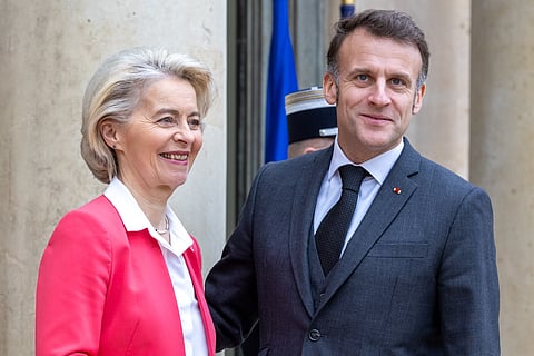 Ursula von der Leyen quer que os líderes europeus, como Macron, deem o rápido aval este novo pacote.