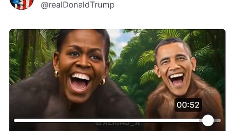 Um frame do vídeo partilhado por Trump, entretanto já apagado. 