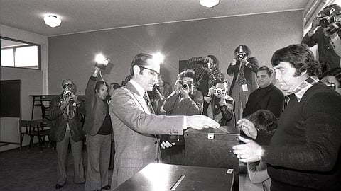 Ramalho Eanes foi o primeiro Presidente eleito em democracia, em 1976.
