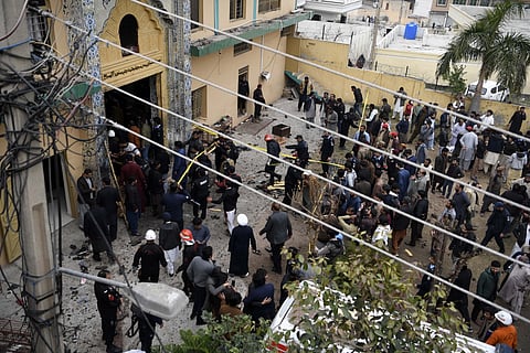 O cenário após o ataque suicida.