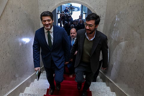 André Ventura numa ação de campanha em Beja.