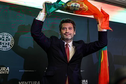 André Ventura só subiu ao palanque depois das 22h30.