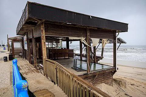 Destruição na Praia da Vieira
