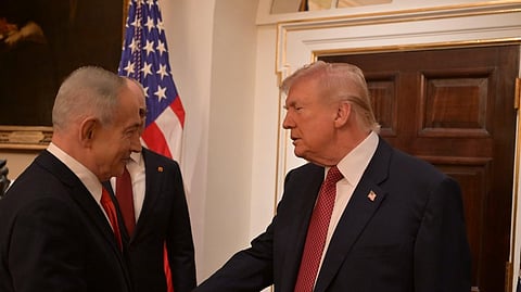 Gabinete de Netanyahu partilhou foto do encontro com Trump.