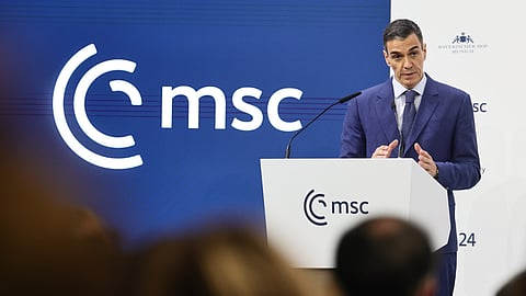 Pedro Sánchez na Conferência de Munique
