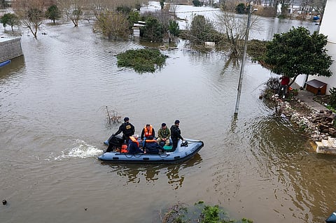 Na Ereira, o acesso foi feito por barco durante vários dias