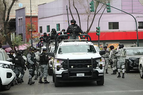 Tropas de elite mobilizadas no México.