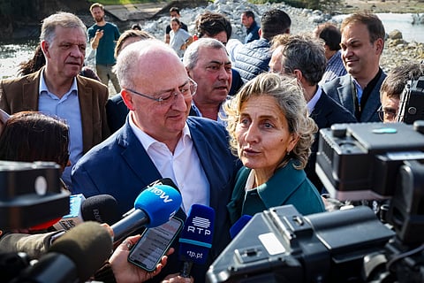 O momento do desentendimento entre a autarca e o ministro.