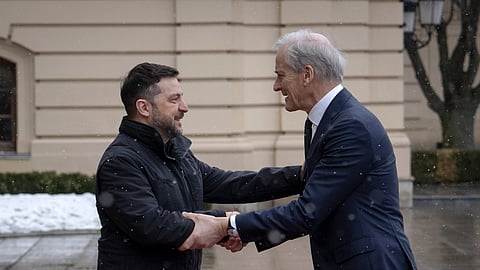 Zelensky recebeu em Kiev o norueguês Jonas Gahr Støre.