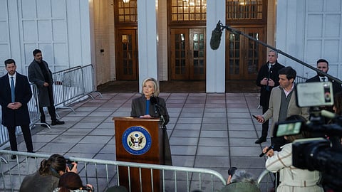 Hillary Clinton foi ouvida por uma comissão da Câmara dos Representantes sobre Jeffrey Epstein. 