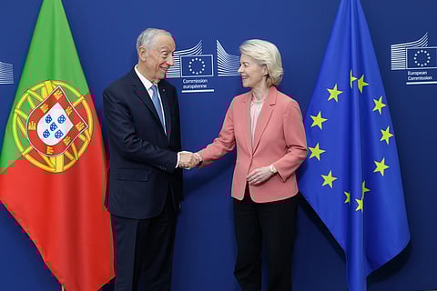 Marcelo Rebelo de Sousa encontrou-se com Ursula von der Leyen.antes de ter estado com António Costa