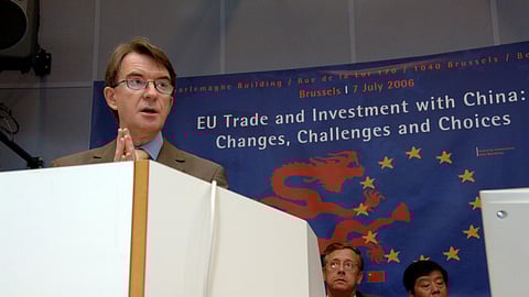 Peter Mandelson foi comissário europeu entre 2004 e 2008.