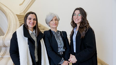 Alexandra Rocha, Ana Paula Sousa e Ana Luísa Soares, a delegação de representantes de coagulopatia de esteve perante a Comissão de Saúde da Assembleia da República a sensibilizar os deputados para a doença.