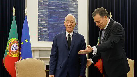 Luís Montenegro recebeu Marcelo Rebelo de Sousa no Conselho de Ministros