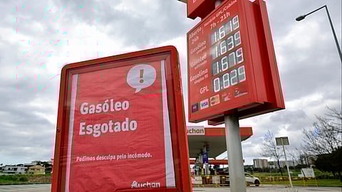 Gasóleo acabou em vários postos de combustível em Portugal na sequência da corrida às bombas pelos automobilistas. Lisboa, 8 de março de 2026.