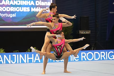 Portugal conquista prata e bronze na Taça do Mundo de Ginástica Acrobática na Maia