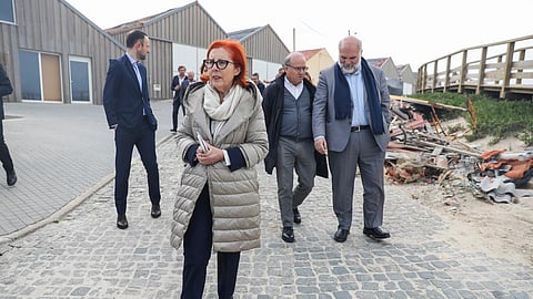 Maria da Graça Carvalho visitou esta sexta-feira a Praia da Vieira, no concelho da Marinha Grande.