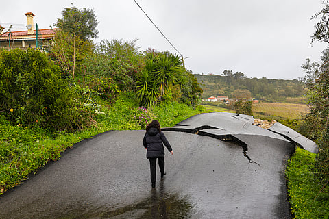 Estrada em Arruda dos Vinhos.