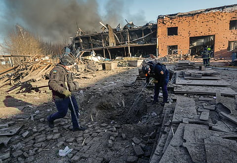 Série de explosões no centro de Kiev