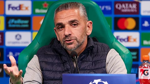 Rui Borges, treinador do Sporting, na conferência de imprensa de antevisão do jogo com Bodo/Glimt