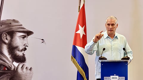 O presidente cubano Miguel Díaz-Canel
