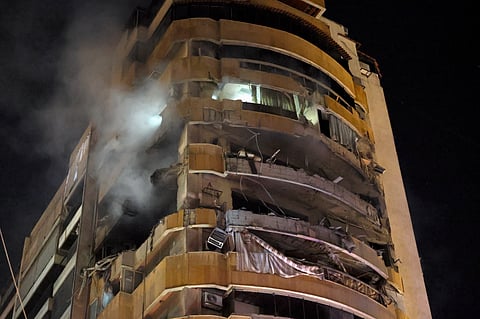 Efeitos dos ataques israelitas no centro de Beirute