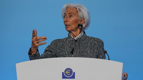 Christine Lagarde, presidente do BCE. Frankfurt, 19 de março de 2026