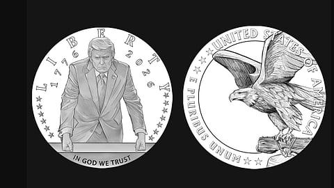 Moeda comemorativa em ouro com imagem de Trump aprovada por comissão federal escolhida pelo presidente dos EUA