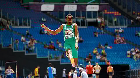 Gerson Baldé sagra-se campeão mundial com novo recorde nacional no salto em comprimento