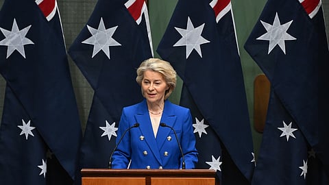 Ursula von der Leyen está na Austrália
