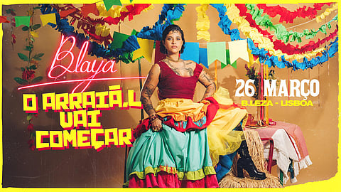 Cartaz do novo show apresentado pela cantora luso-brasileira Blaya.