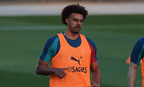 Renato Veiga ao serviço da seleção nacional no México.