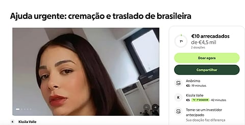 A família optou pela cremação por ser mais barato do que o envio do corpo.