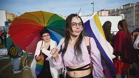 Marcha no Dia Internacional da Visibilidade Trans, em março de 2023, em Lisboa.