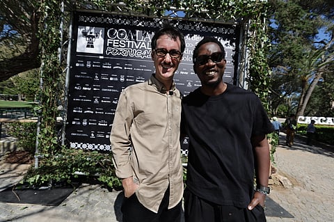 Gabriel Andrade e Kalaf Epalanga na apresentação da line-up completa do Coala Festival 2026.