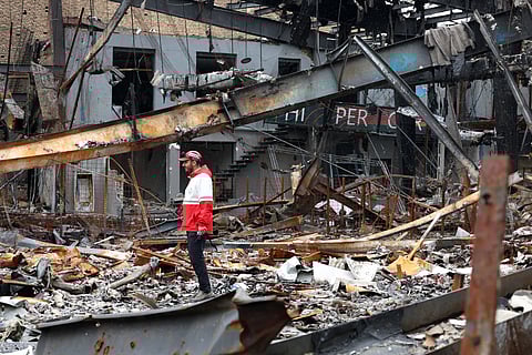 Destruição em Teerão na sequência de ataques