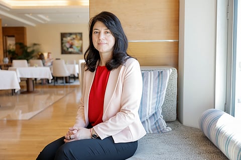 Julia Leferman, Secretária-Geral da Brewers of Europe, concedeu entrevista ao DN/DV no Hotel Corinthia, em Lisboa.