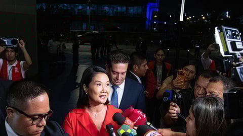 Keiko Fujimori antes de um debate. A líder do Força Popular é a favorita na primeira volta. 