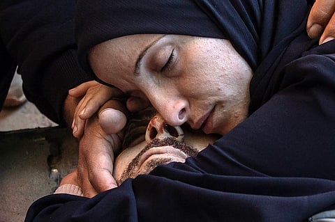 Funeral do correspondente da Al Jazeera Mohammed Wishah.