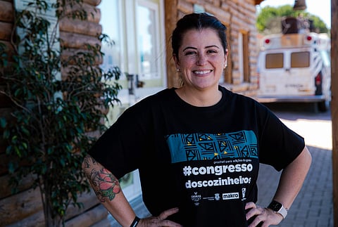 A 'chef' Michele Marques, responsável pela Mercearia Galdanha.