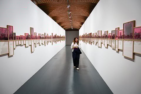 Obra 'Arcada' (2000) na galeria da Culturgest.