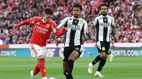 O jogador argentino Gianluca Prestianni foi vital para a vitória do Benfica.