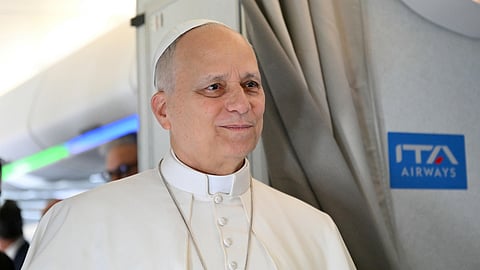 Leão XIV falou aos jornalistas a bordo do seu voo rumo a Argel, na Argélia.