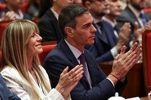 Begoña Gómez e o marido, Pedro Sánchez. 