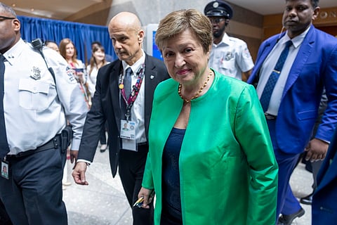 Kristalina Georgieva, diretora-executiva do Fundo Monetário Internacional. Washington, 16 de abril de 2026.