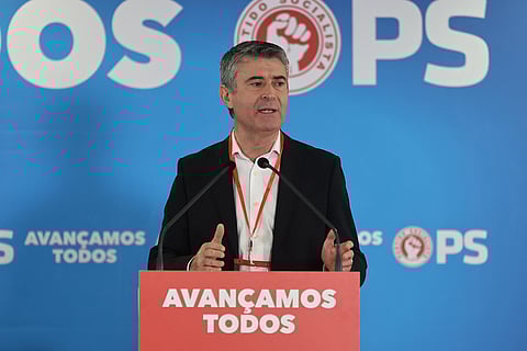 José Luís Carneiro na abertura da primeira reunião da Comissão Nacional do PS depois do Congresso do partido, que aconteceu no final de março.