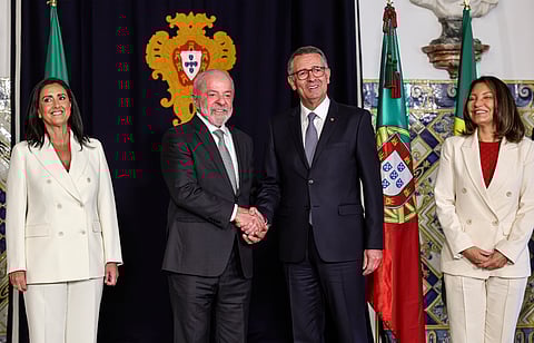 Lula foi recebido por António José Seguro no Palácio de Belém. 21 de abril de 2026.