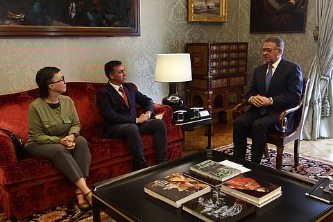 Tiago Oliveira e Ana Pires, da CGTP, foram os primeiros parceiros sociais a ser ouvidos pelo Presidente da República esta quarta-feira.