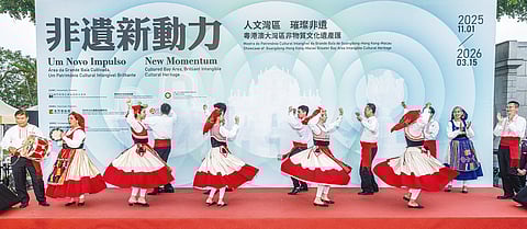 A cerimónia de abertura da “Mostra do Património Cultural Intangível da Grande Baía de Guangdong-Hong  Kong-Macau”, em novembro de 2025, contou com uma atuação de danças folclóricas portuguesas.